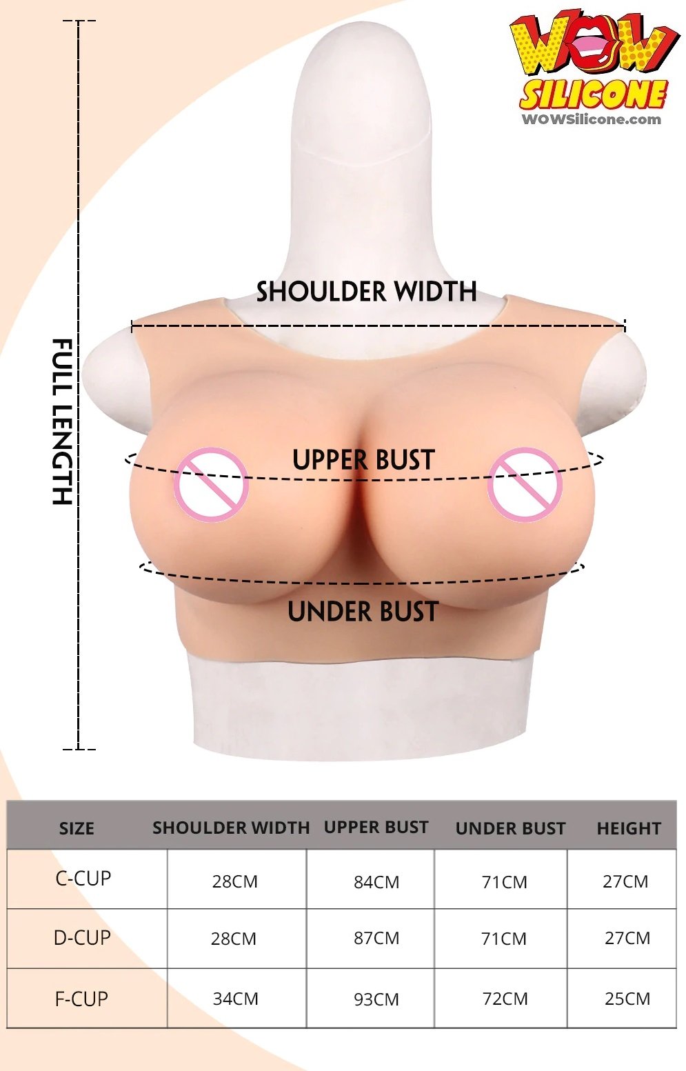F Cup Realistic Boobs Silicone Breast Forms Bodysuit Fake Boobs